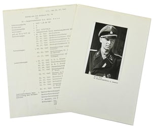 Signature of Wehrmacht/Waffen-SS KC-OLC Recipient 'Gerhard Hein'