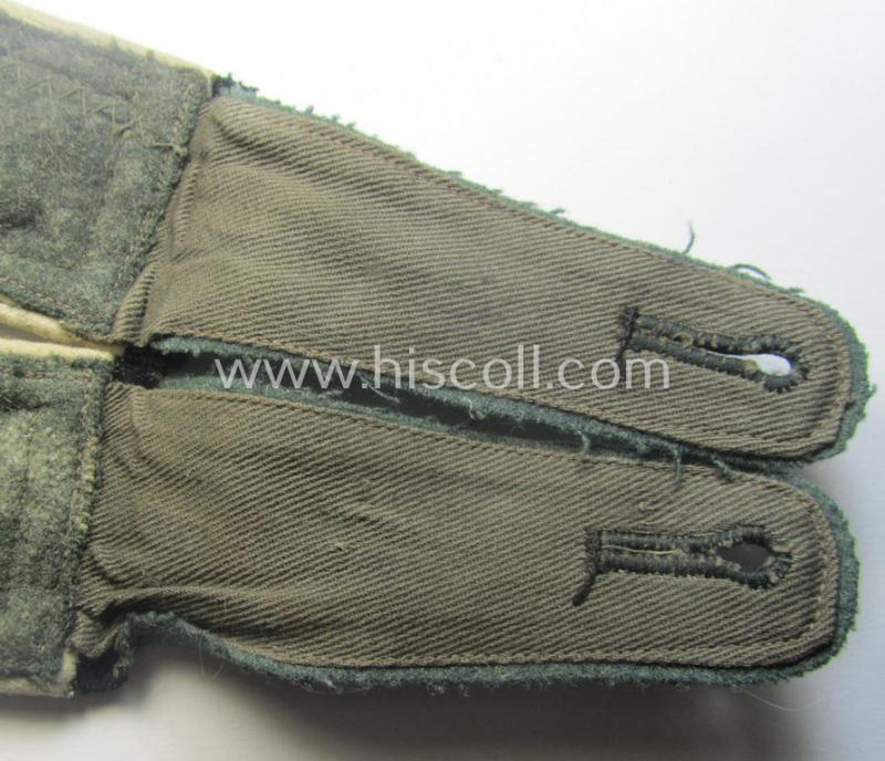 Moderately worn pair of WH (Heeres), early-war-period- (ie. 'M40'-pattern) 'cyphered' NCO-type shoulderstraps as was intended for - and worn by! - a: 'Feldwebel des Wachbatallions Berlin'