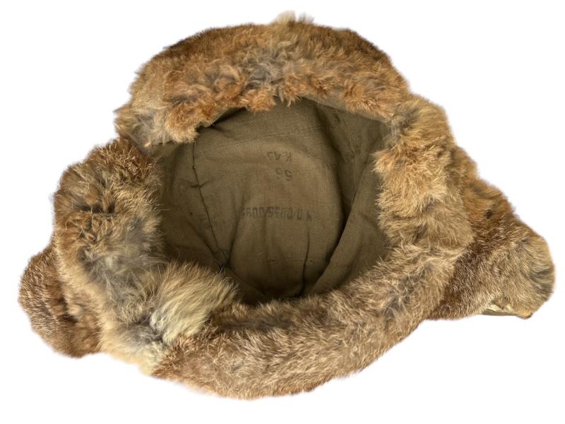 Wehrmacht ( Rabbit Fur )Winter Pelzmütze...RB Numbered 1943