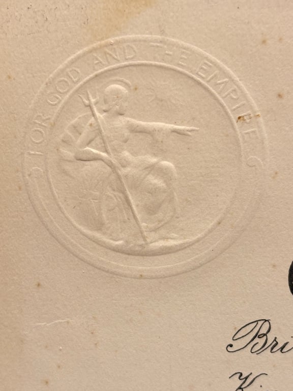 RARE ORIGINAL OBE CITATION HAND SIGNED BY HRH PRINCE EDWARD &PRINCE ALBERT.