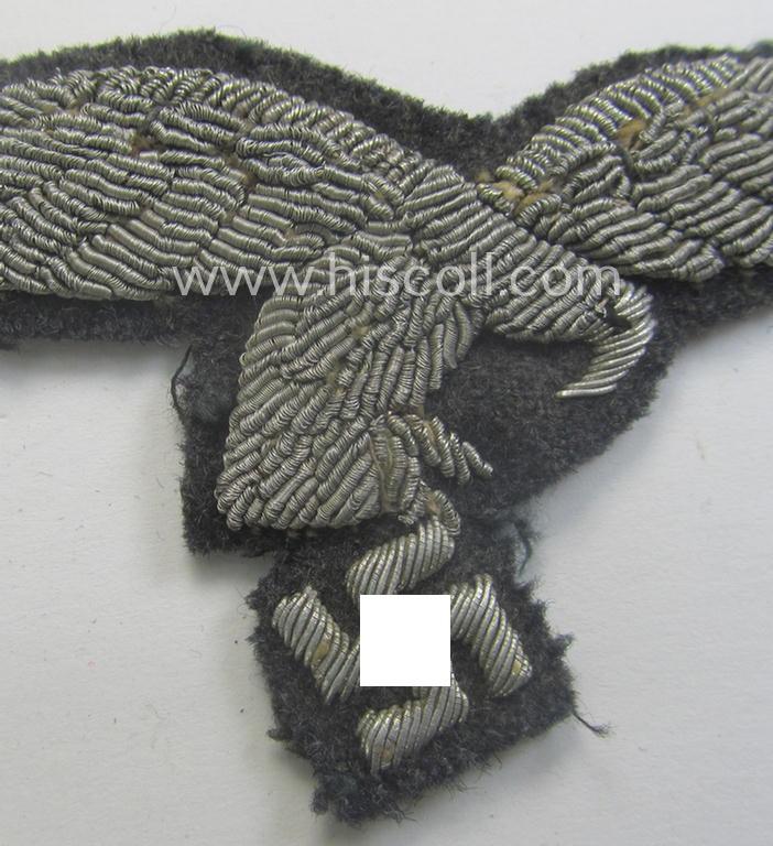 WH (LW) officers'- (evt. NCO-) type, hand-embroidered breast-eagle (ie. 'Brustadler für Offiziere der LW')