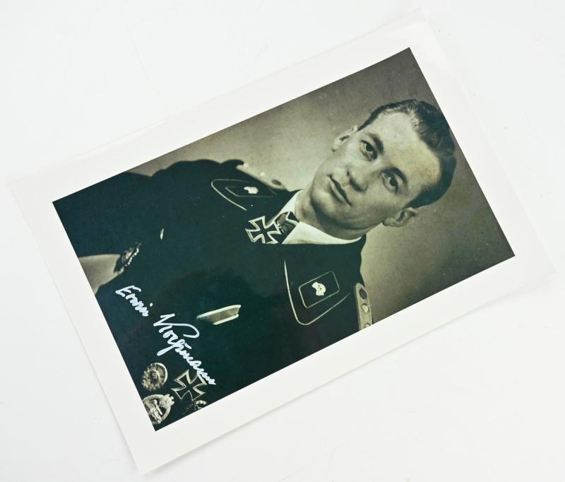 Signature of Waffen-SS KC Recipient Erwin Kreßmann LARGE SIZE PICTURE