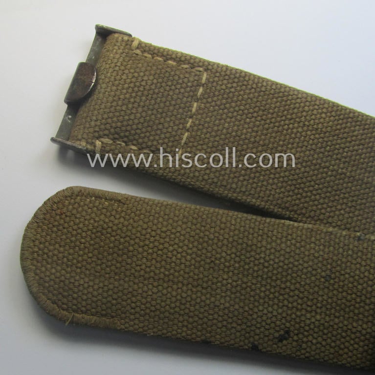 WH (Heeres ie. LW etc.) 'tropical-issue'- belt (ie. 'Koppelriemen') being a 100 cms.-sized- and/or neatly maker-marked example