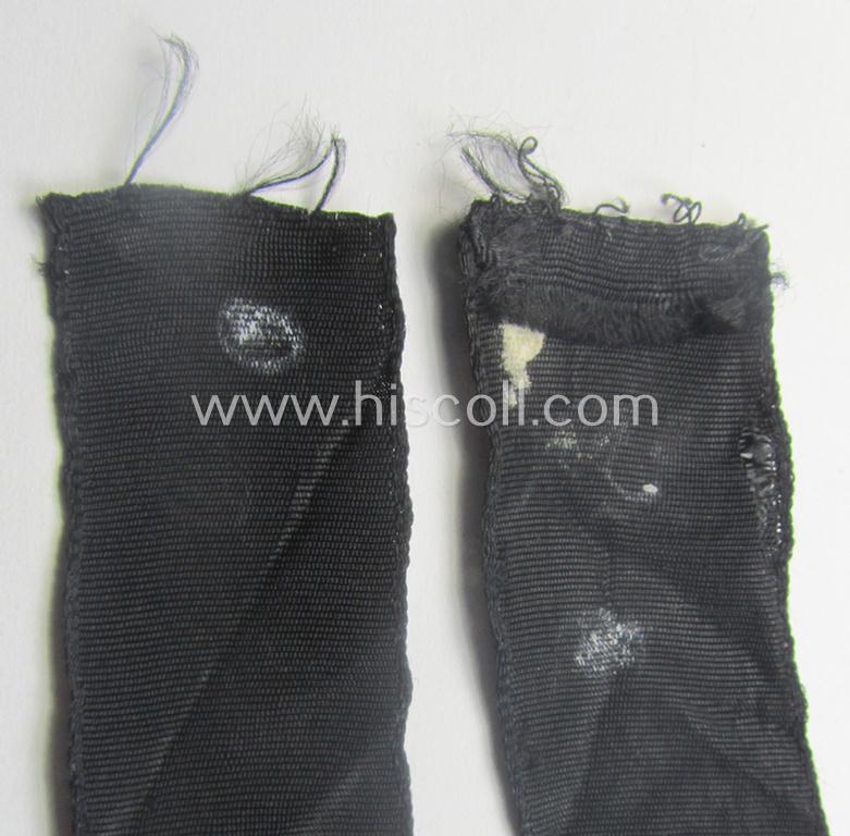 Superb example of the - actually quite scarcely encountered! - HJ ('Hitlerjugend') armband ie. cuff-title, entitled: 'HJ-Streifendienst' (being a full-length example that was carefully tunic- and/or shirt-removed)