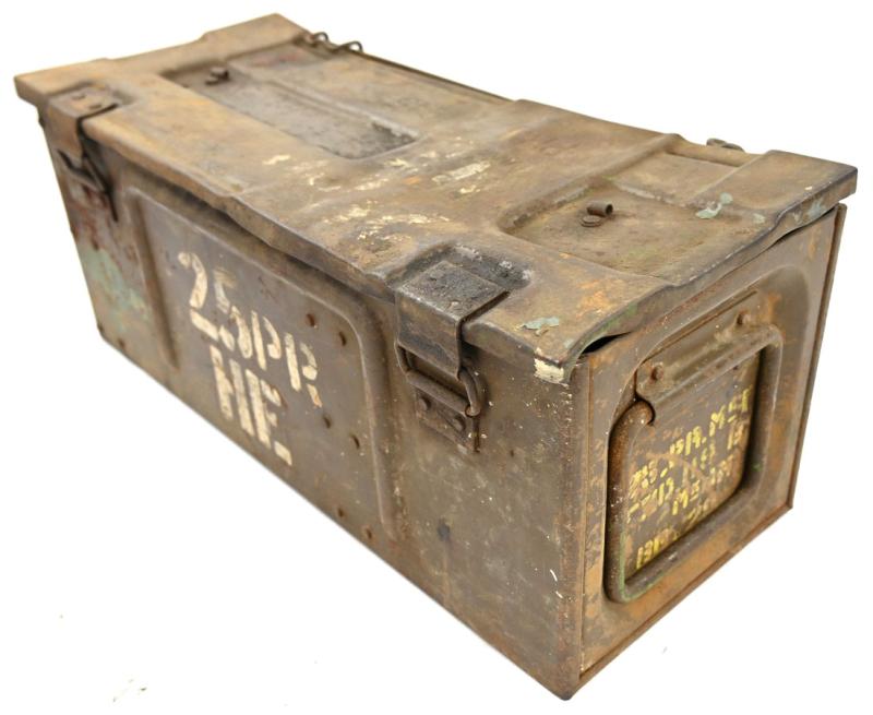British WW2 25pds Grenade Box with Frame