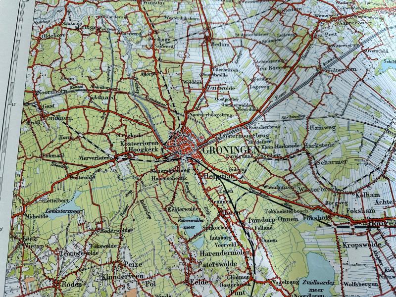 German issue map 1:100 000 Groningen (The Netherlands)