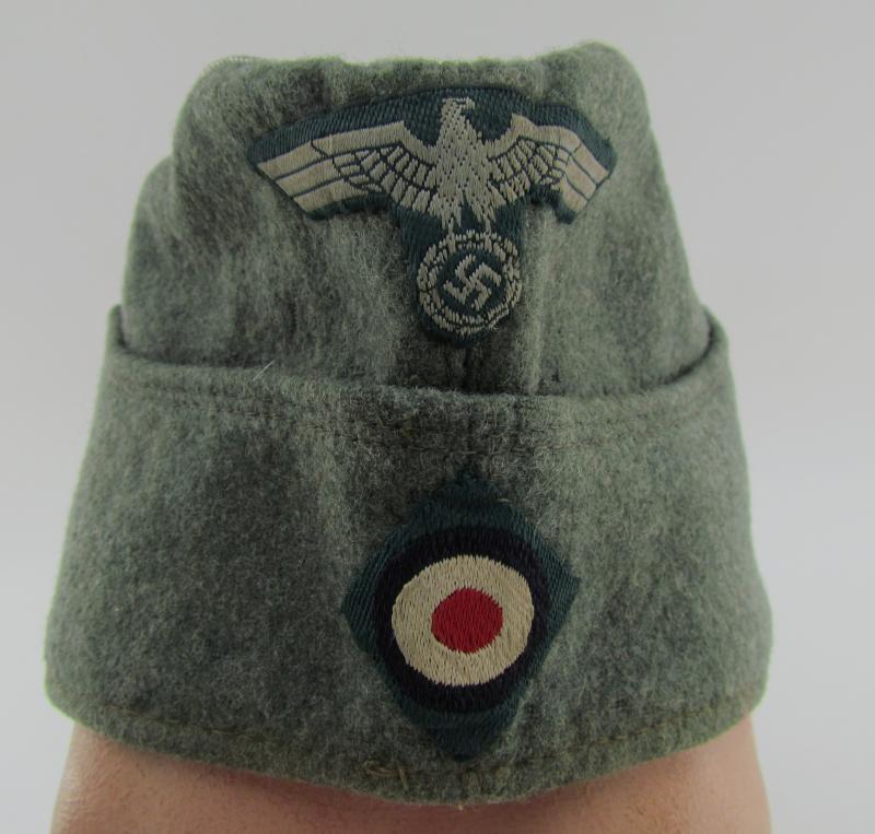 Wehrmacht (Heer) Field Cap (Schiffchen), Field-Upgraded to Officer