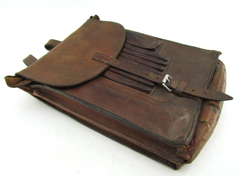 German Brown Leather Map Case with insert