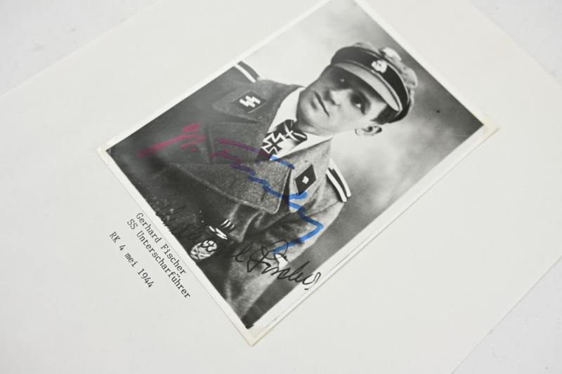 Siganture of Waffen-SS Knight's Cross recipient Gerhard Fisher