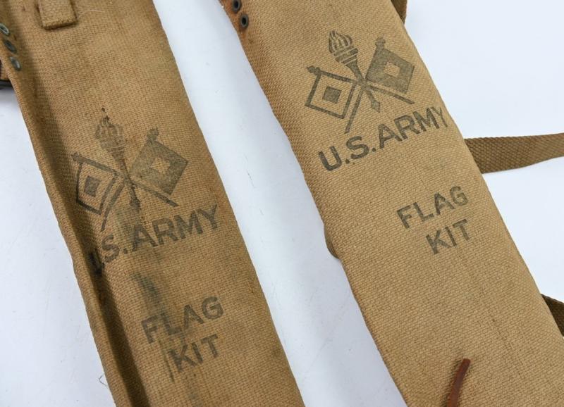 US WW2 Signal Flag Kit with carrying pouches