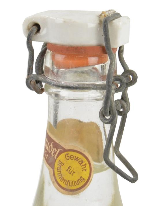 German Third Reich Era Water Bottle with Content