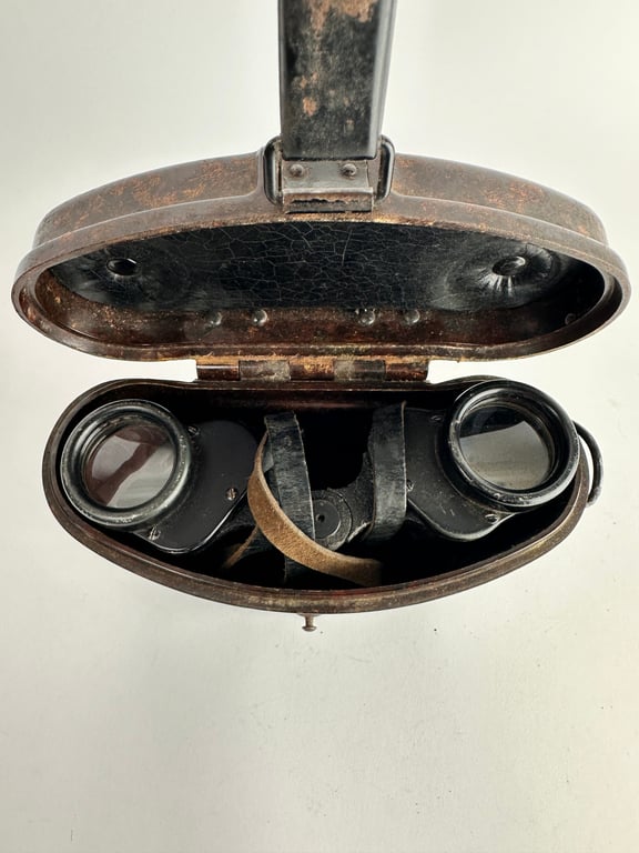 Original German 6x30 ddx Binoculars with Red Bakelite Case