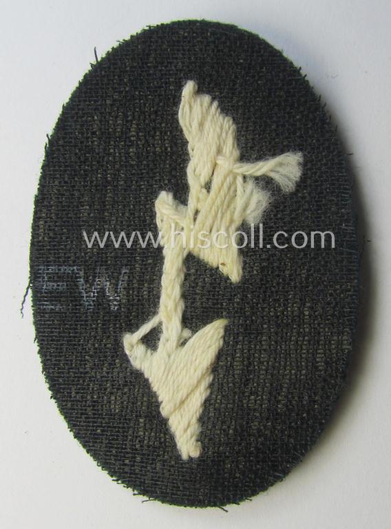 WH (Heeres) trade- and/or special-career insignia ie. hand-embroidered signal-blitz: 'Infanterie-Trpn.'