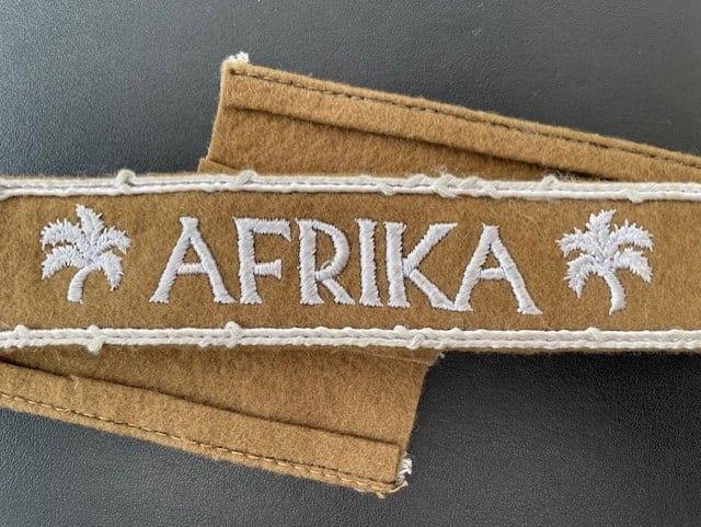GERMAN WWII AFRIKA CUFF TITLE, SUPERB EXAMPLE MINT.