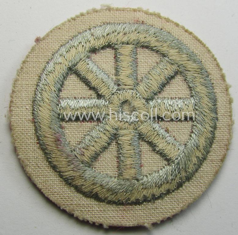 Attractive - and hardly used! - HJ ('Hitlerjugend') so-called: 'Motor-HJ Prüfungsabzeichen in Silber' (or: silver-class motor-proficiency badge) being a carefully tunic- ie. shirt-removed example that comes without an 'RzM'-etiket