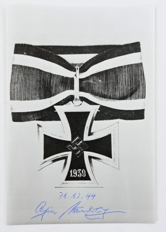 Signature of Wehrmacht Heer KC Recipient 'Achim Wunderlich'