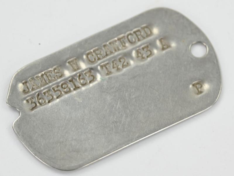 USAAF WW2 Dog-Tag James W. Crawford 2111th AAF BU