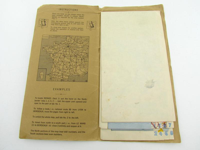 US WWII Roadmap of France 1944