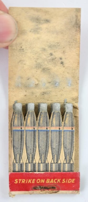 US WW2 Matchbox 'Strike at the seat of Trouble'