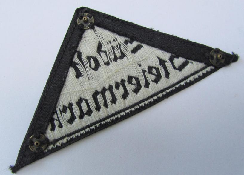 Neat, 'HJ' ('Hitlerjugend') ie. 'BDM' ('Bund Deutscher Mädel') district-triangle (ie. 'Gebietsdreieck') entitled: 'Südost Steiermark'