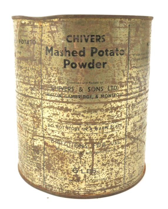 British WW2 Large Tin Can of Mashed Potato Powder