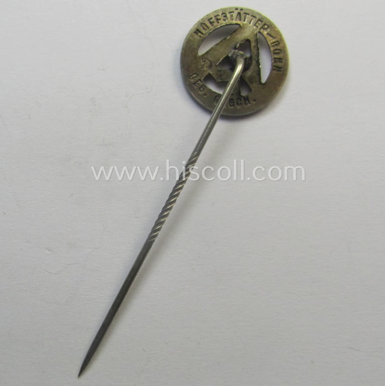Bright silver-toned lapel-pin (ie. 'Zivilabzeichen') to be worn on the civil attire as was intended for usage by the various staff-members of the SA (ie. 'Sturmabteilungen')