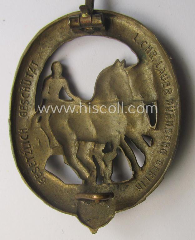 'Deutsches Fahrer-Abzeichen' (ie. 'in Bronze') being a neatly maker- (ie. 'L.Chr. Lauer'-) marked example that comes in an overall very nice- (albeit most certainly issued- and/or just moderately used ie. worn-), condition