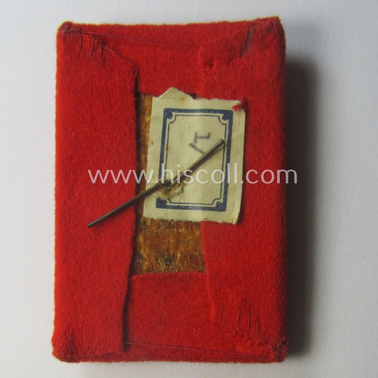 Attractive - albeit regrettably single! - Dutch NSB (ie. 'Nationaal Socialistische Beweging') so-called: 'WA' (ie. 'Weerafdelingen') collar-tab as was intended for usage by WA-official with the rank of an: 'WA-Vaandrig'