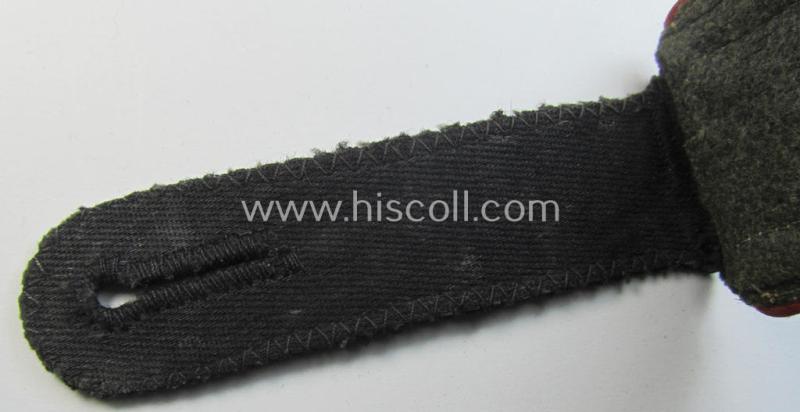 Superb - albeit regrettably single - Waffen-SS, NCO-type, mid- (ie. later-) war-period shoulderstrap (as was specifically used on the black-coloured 'wrap-around'-tunics) as was intended for usage by an: 'Unterscharführer der SS-Panzer-Truppen'