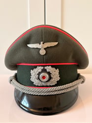 WWII THIRD REICH PANZER OFFICERS VISOR CAP BERLIN...