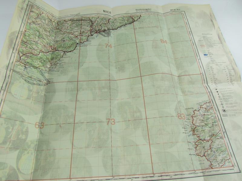 Luftwaffe Navigation Map Nice France 1935  ( SCHWERTER ZU PFLUGSCHAREN)