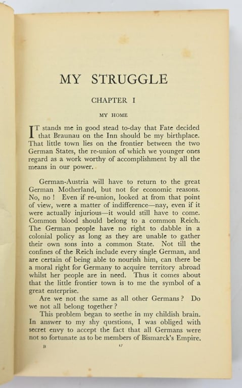 British WW2 Version of Adolf Hitler 'Mein Kampf' My Struggle