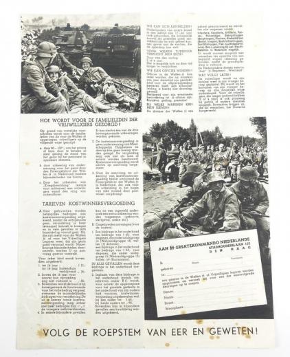 Dutch Waffen-SS Recruting Flyer/Poster