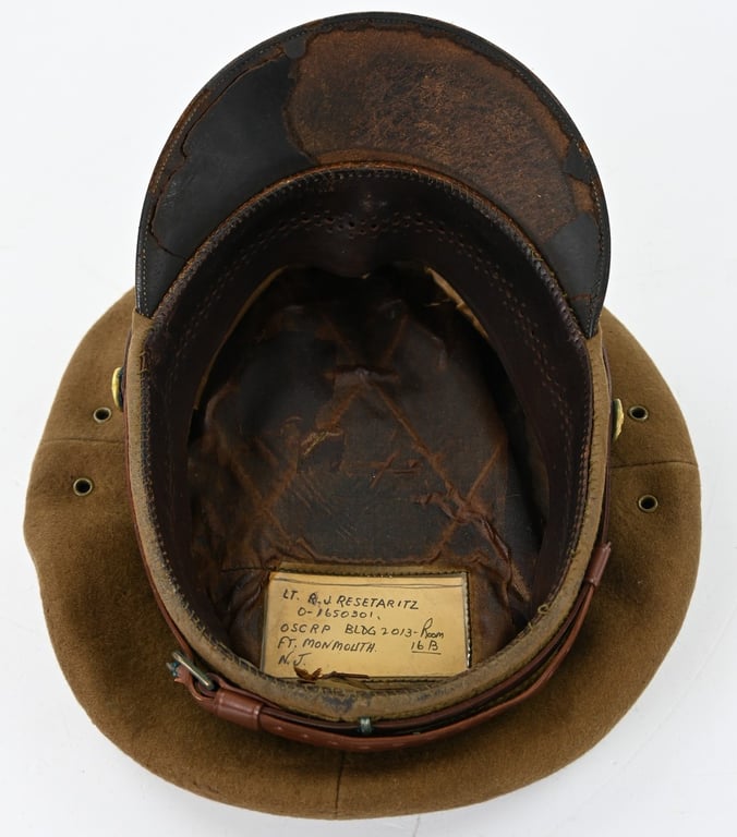 US WW2 Officers Cap R.J. Resetaritz