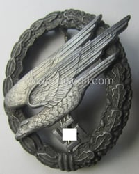 Moderately worn example of a WH (Luftwaffe) 'Fallschirmschützen-Abzeichen'...