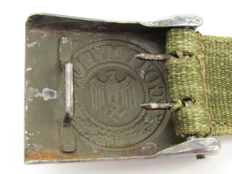 Wehrmacht (Heer) tropical ‘Afrikakorps’ steel belt buckle by Gustav Brehmer 1940
