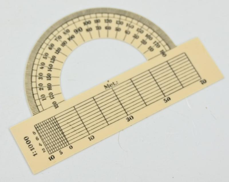German WH Officer Mapcase Measurement Tool
