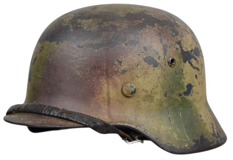 M35 Luftwaffe double decal ‘Normandy’ camouflage helmet SE64