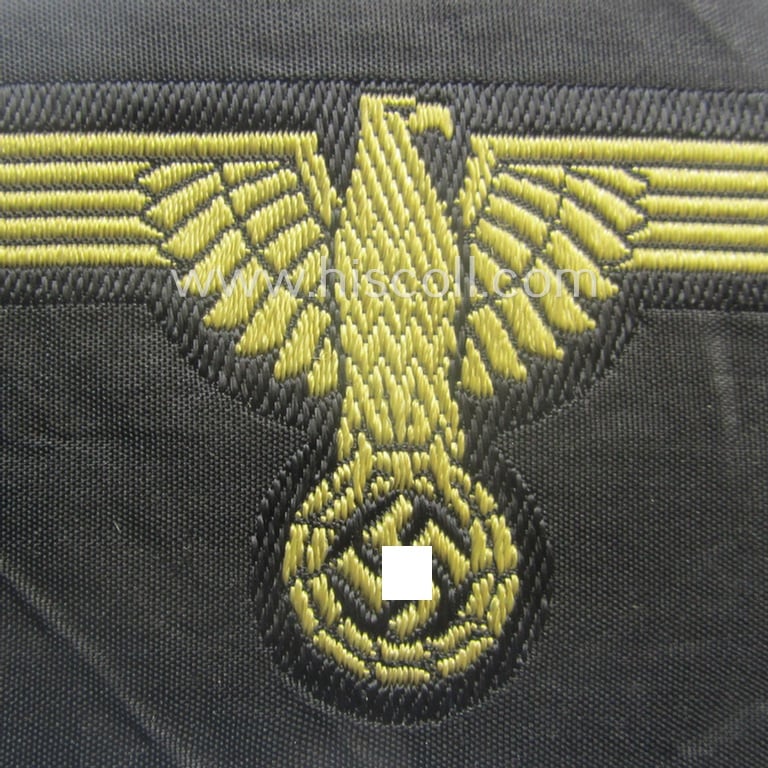 'SS' (ie. 'Waffen-SS') 'BeVo'-woven, EM- (ie. NCO-pattern) tropical-styled arm-eagle (ie. 'Tropen-Ärmeladler für Mannschaften u. Unterführer der Waffen-SS')