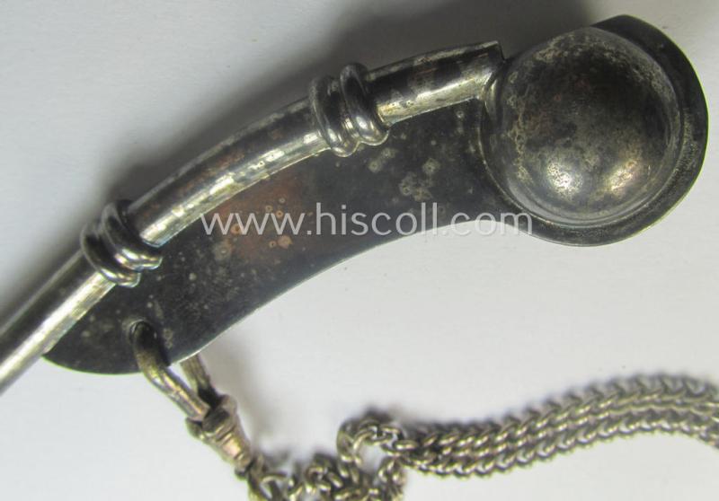 WH (Kriegsmarine) flute (ie. 'Bootsmanns-Flöte') that comes mounted onto its period chain as issued