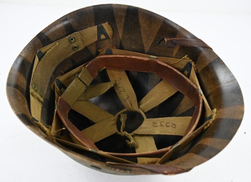 US WW2 M1 Named Helmet Liner