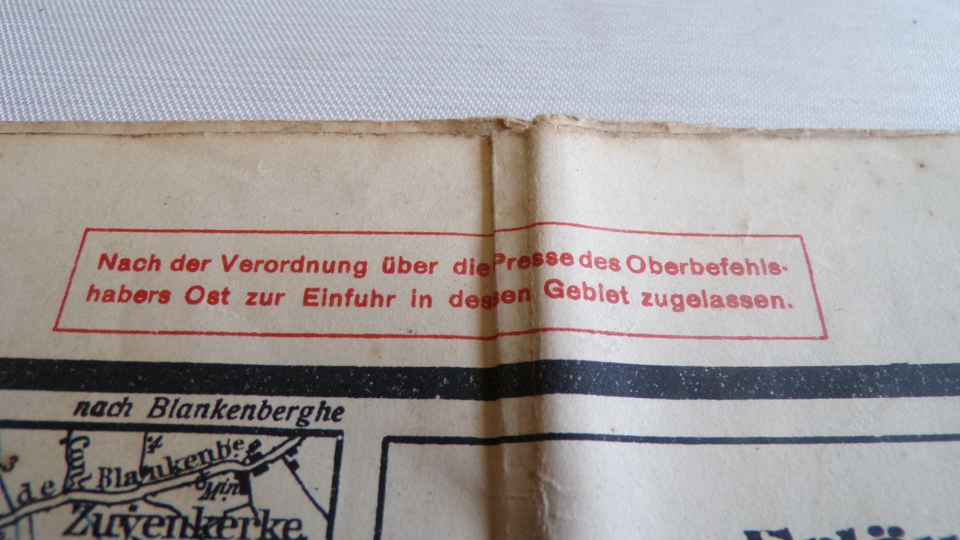 Early Brown Officer's Map Case with Ypern Map