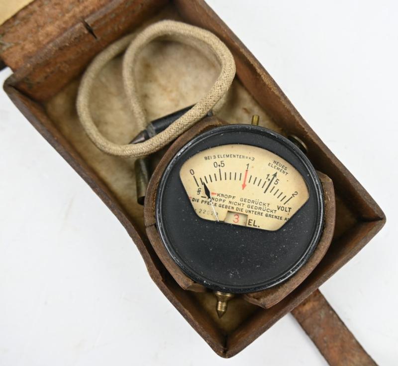 German WH Flashlight Battery Tester in Case