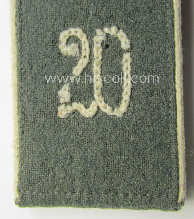 Single, early-period- (ie. I deem 'Reichswehr'-era), WH (Heeres) 'cyphered' EM-type shoulderstrap: 'Soldat des Infanterie-Rgts. 20'