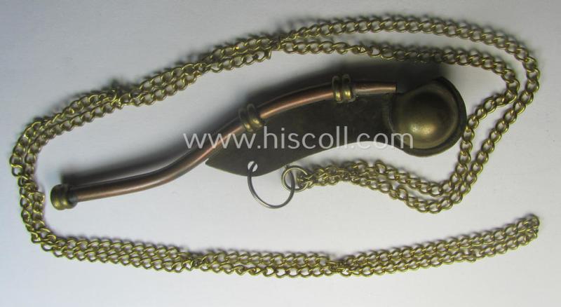 WH (Kriegsmarine) flute (ie. 'Bootsmanns-Flöte') that is constructed from multi-coloured, copper-based material