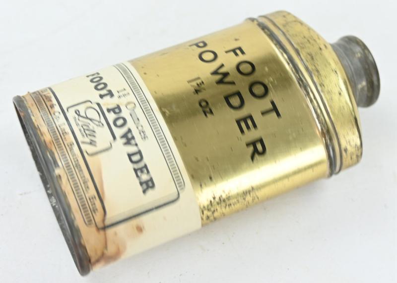 British WW2 Foot Powder Tin Can