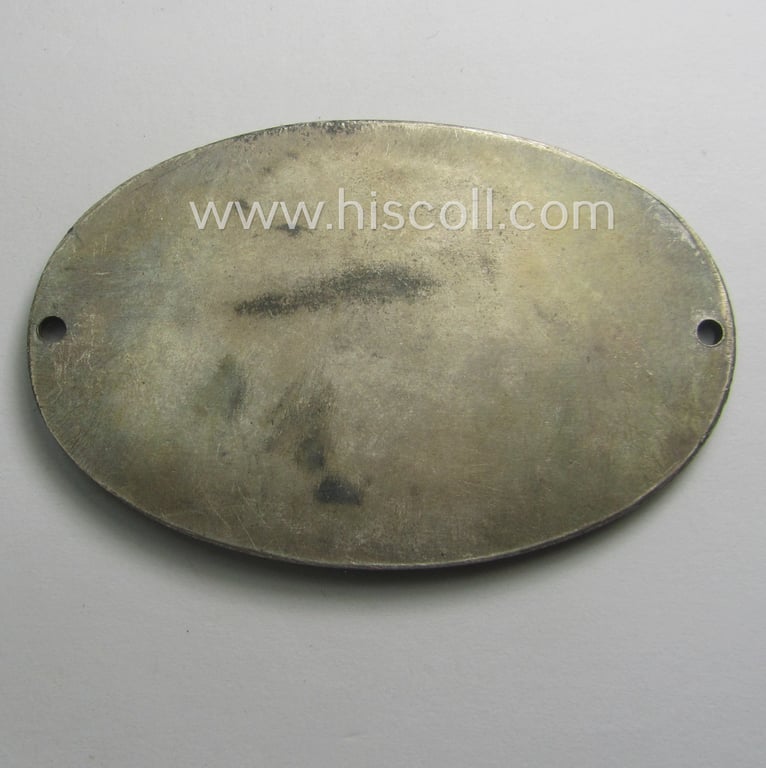 Never before seen - and with certainty rarely seen! - WH (Heeres) 'Panzer'-related item: a commemorative-talisman or: 'vehicle-plaque' that is showing an illustration of Saint-Christopher coupled with the text: 'Panzer A.A. 6 - Christophorus 1936'
