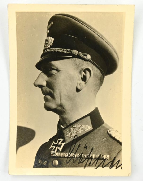 Signature of Wehrmacht Heer KC and General of the Infantry Erich-Heinrich Clößnerr