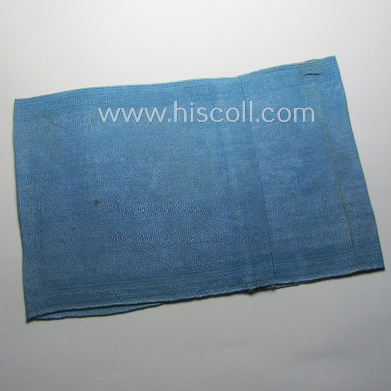 Light-blue-coloured and neatly 'BeVo'-woven, so-called: RLB (or: 'Reichsluftschutzbund') 'Amtsträger'-armband depicting the typical 'RLB'-logo (without lettering)