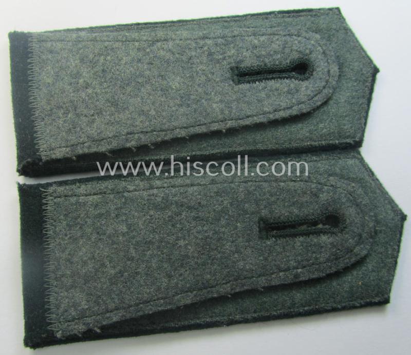 Pair of WH (Heeres), early- (ie. pre-) war-period, 'M36- o. M40'-pattern (pointed-styled- and 'cyphered') so-called: EM-type shoulderstraps: 'Soldat des Infanterie-Rgts. 46'